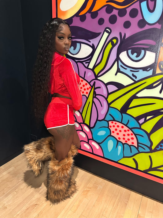 Sexy And Red 2 Piece Set